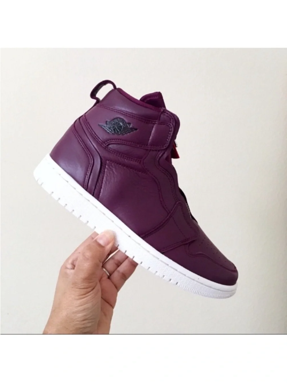 Nike Air Jordan 1 High Zip Premium High Top Burgundy Women’s Sneakers Size 6